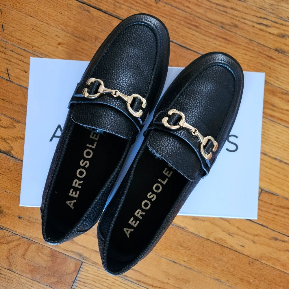 AEROSOLES Women's Beckett Loafer in Black Size 9